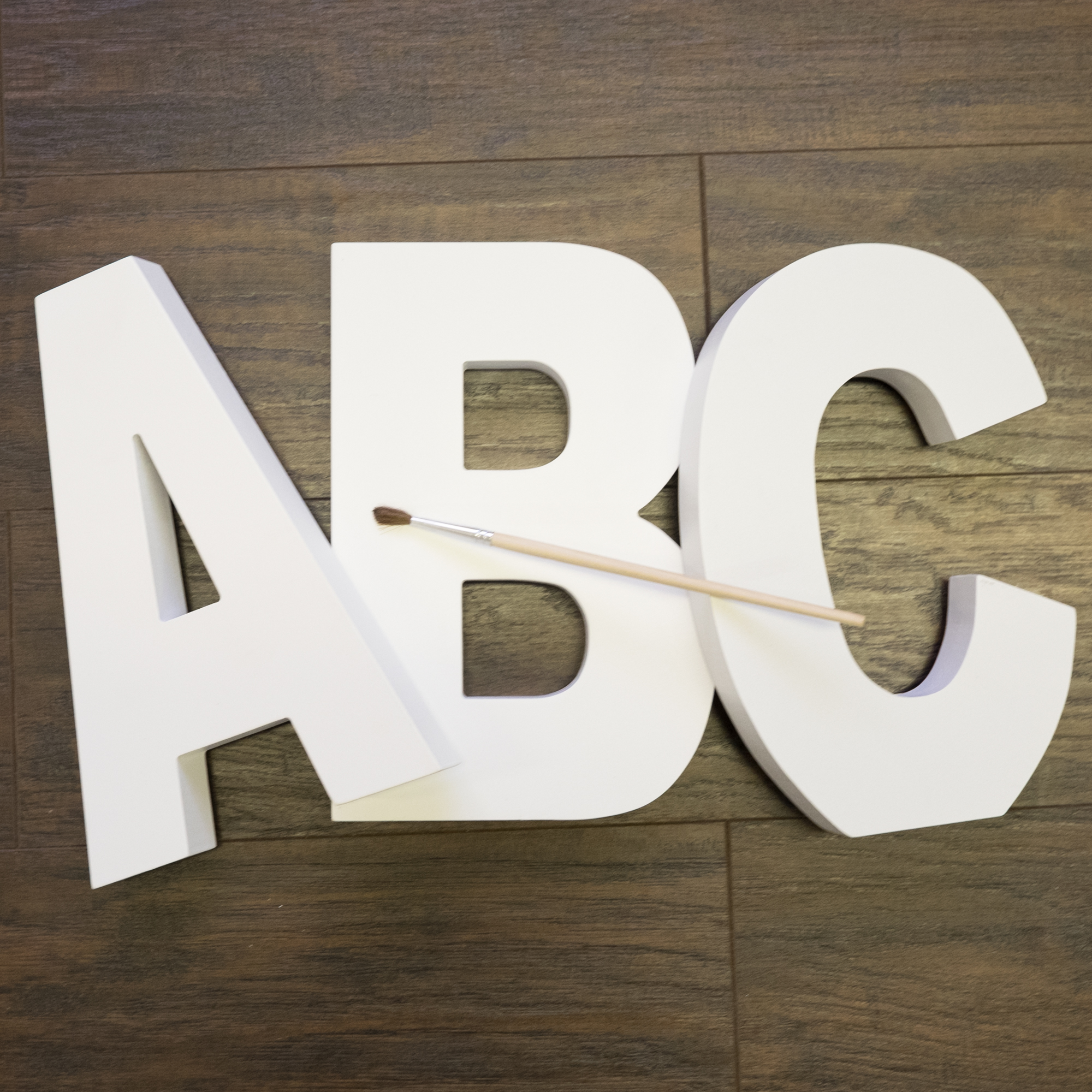 8.75" Tall 1" Thick MDF Wooden Decorative Letters Free Standing White