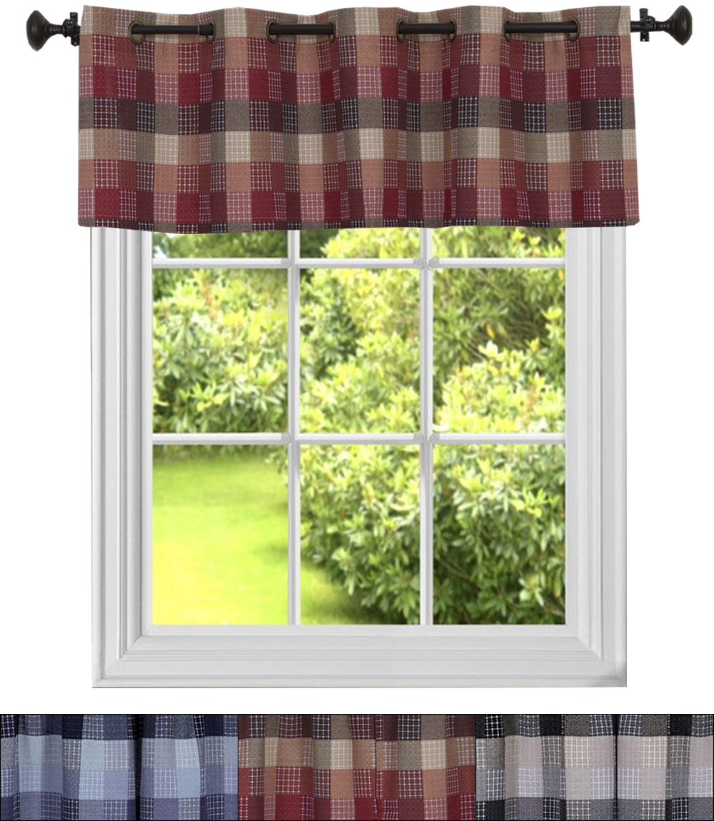 Details About Kitchen Window Curtain Classic Harvard Checd 14 Valance