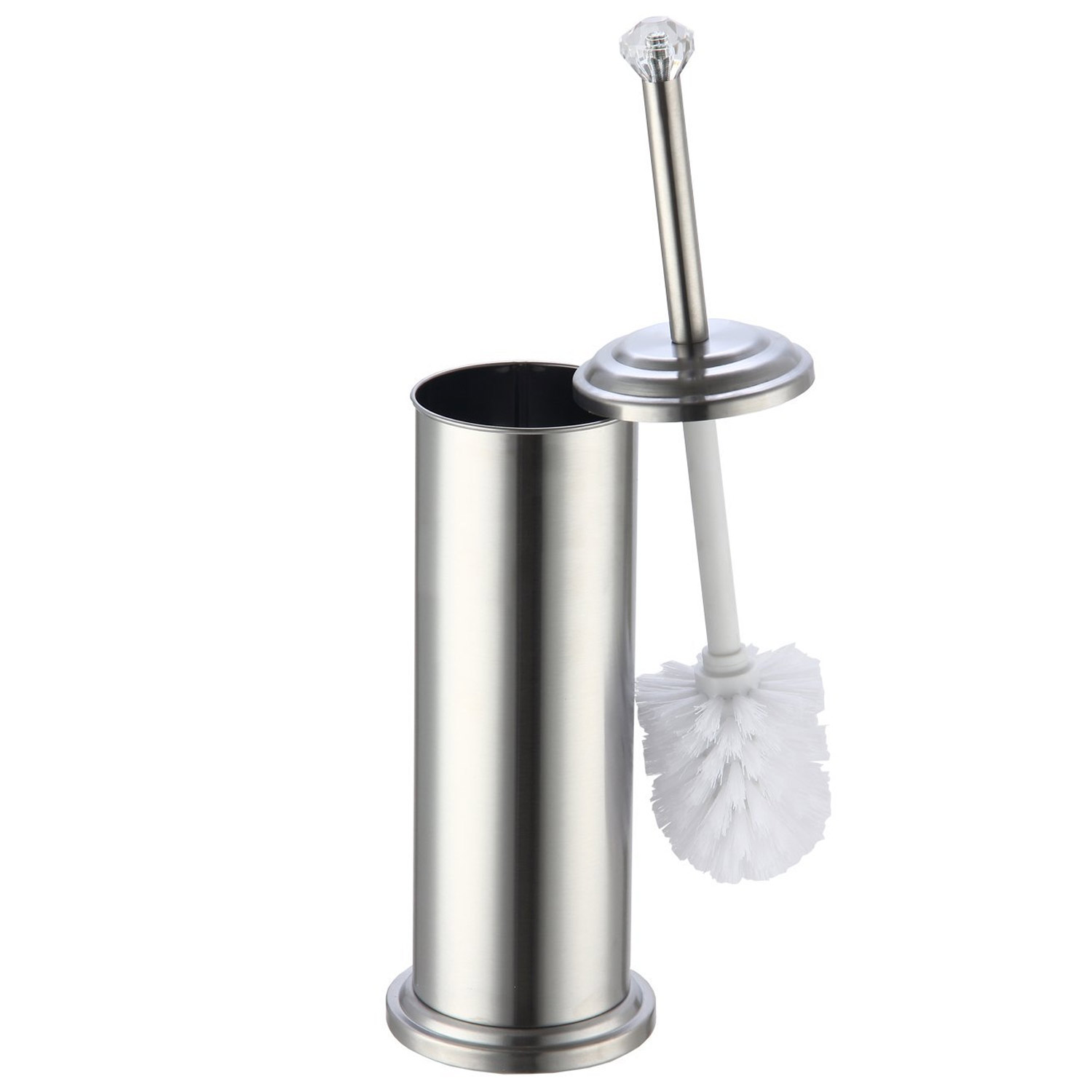 stainless steel toilet brush set