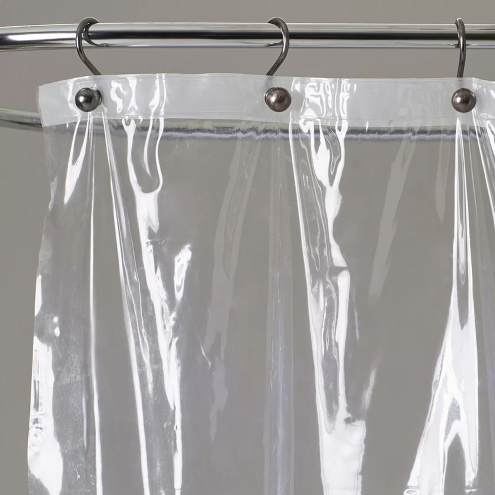 Extra Long Bath Shower Curtain Clear Window Top 10 Gauge Vinyl 84" x 72