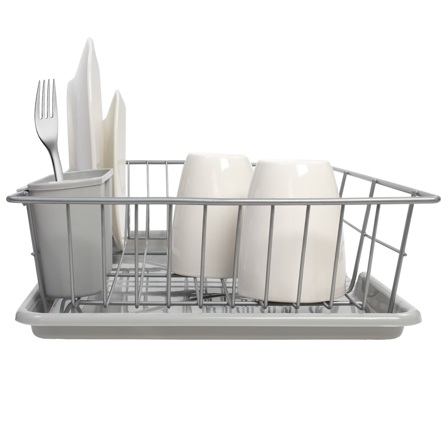 Sweet Home Collection 3Piece Kitchen Sink Dish Drainer Set Silver eBay