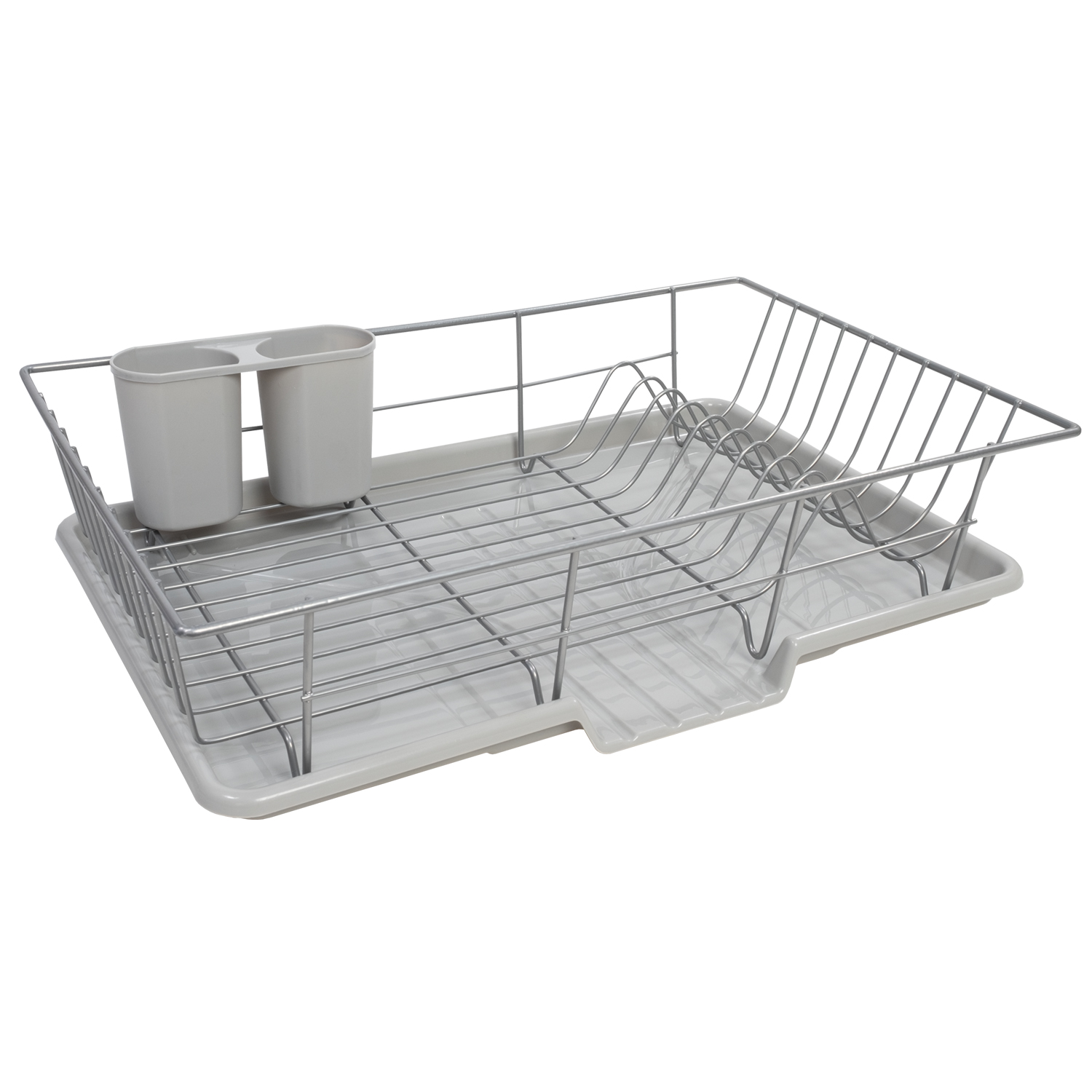 Sweet Home Collection 3Piece Kitchen Sink Dish Drainer Set Silver eBay