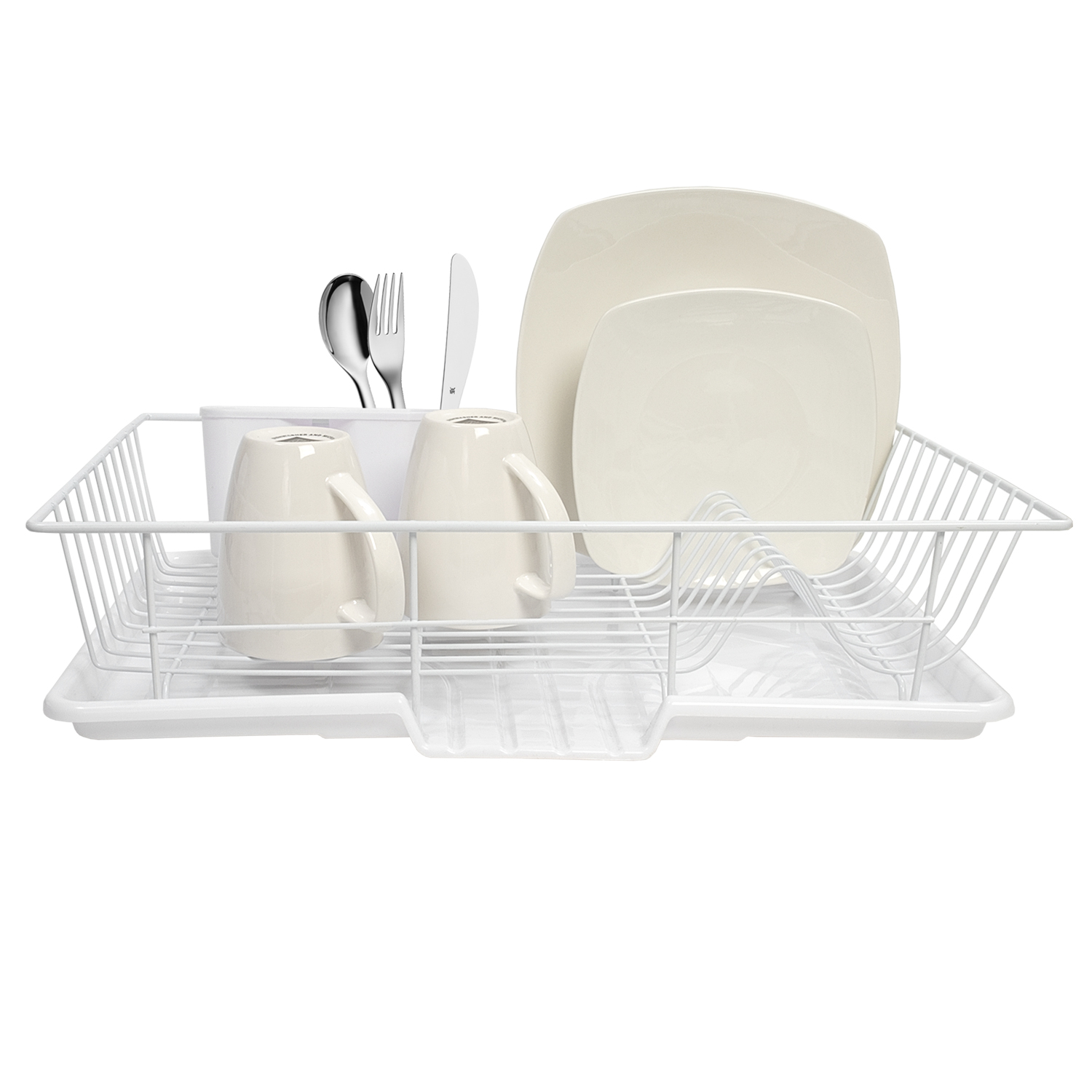 Sweet Home Collection 3Piece Kitchen Sink Dish Drainer Set White eBay
