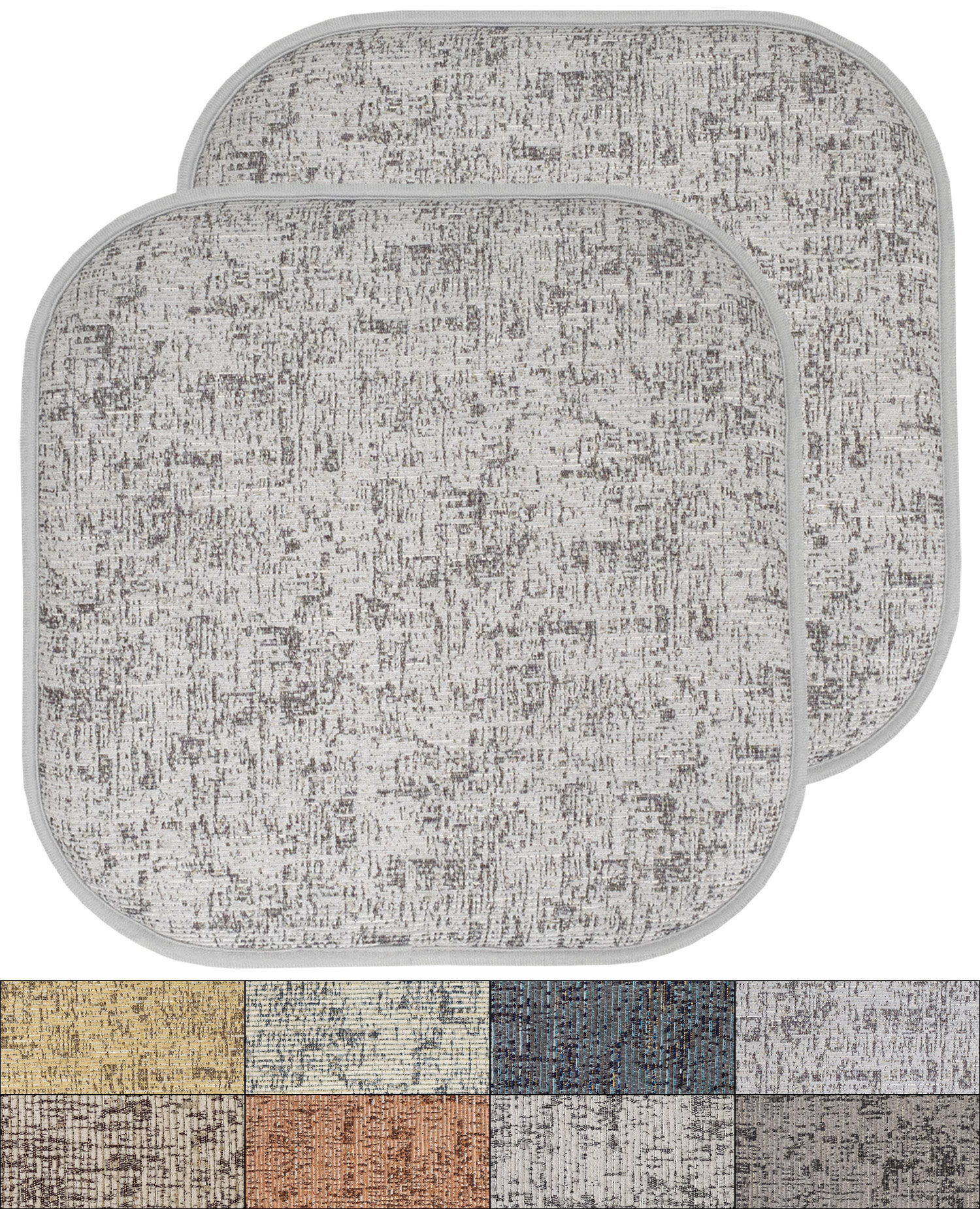 Nobildonna 2 Pack Burlywood 16 x 16 Memory Foam Chair Pad with Non Slip Chair Pads Kitchen Dining Home D/écor